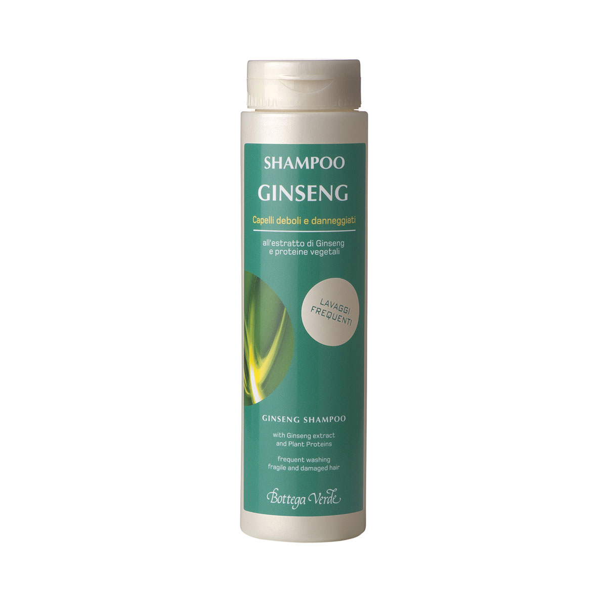 Shampoo Ginseng all'estratto di Ginseng e Proteine vegetali (200 ml) - lavaggi frequenti - capelli deboli e danneggiati